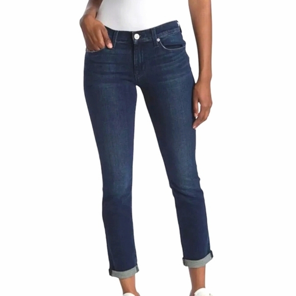 Hudson Jeans Denim - NWT HUDSON Krista Straight Crop Roll Cuff Cropped Ankle Jeans Stretch Denim NEW